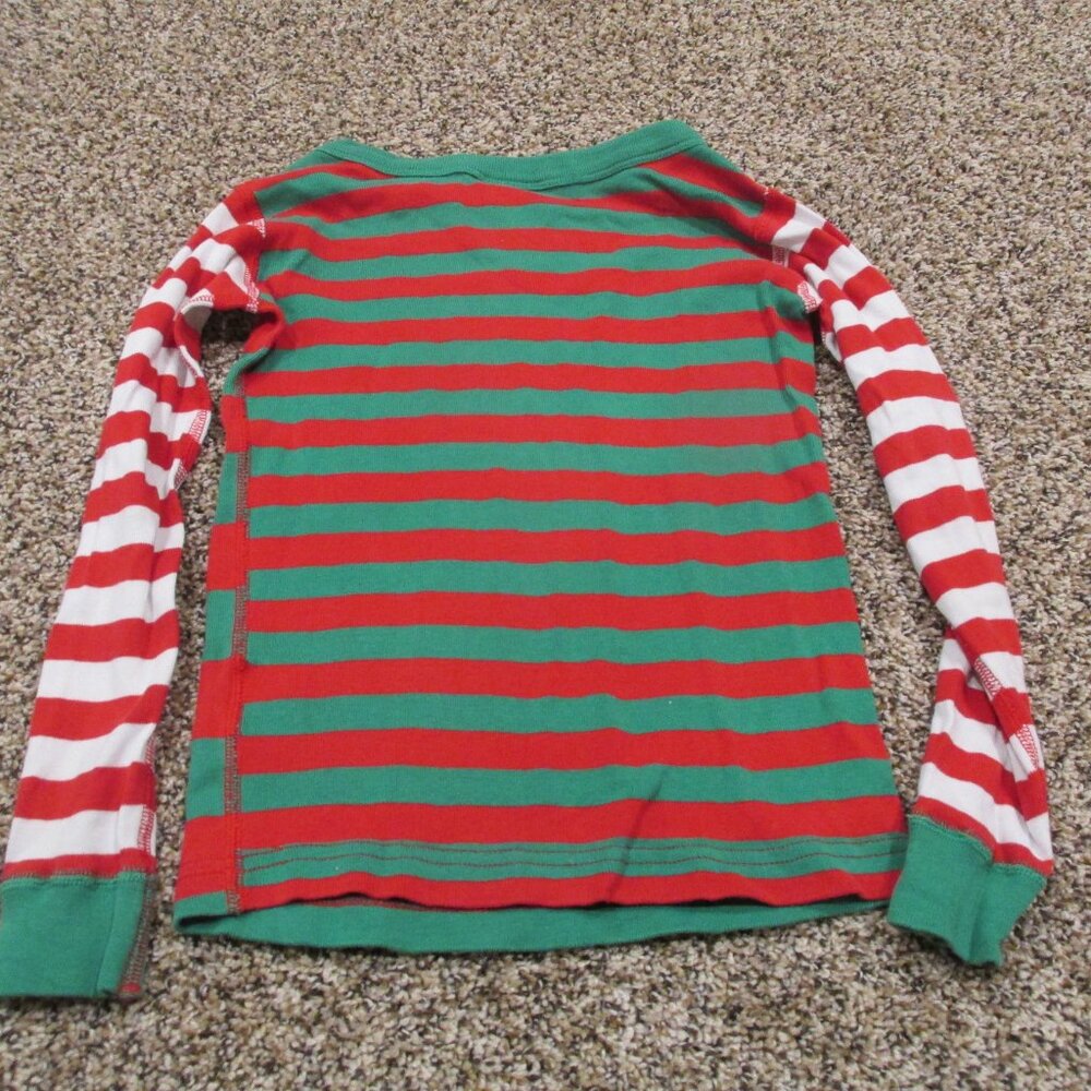 Christmas Pullover Pajama Shirt Toddler Boys 5 Red Green Long Sleeve Holiday - Picture 3 of 3